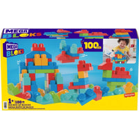 Mattel Mega Bloks Big Box of Blocks Building Set Plastic Multicolored 100 pc - Deal of The Week