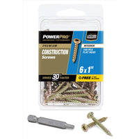 Hillman Power Pro No. 6  x 1 in. L Star Wood Screws 100 pk