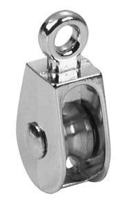 Campbell 2 in. D Nickel Zinc Single Sheave Rigid Eye Pulley