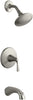 Kohler 1-Handle Brushed Nickel Tub and Shower Faucet