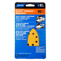 Norton Aluminum Oxide Adhesive Sanding Sheets 5 pk