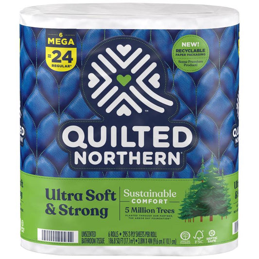 Quilted Northern Toilet Paper 6 roll 328 sheet (Pack of 6)