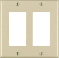 Leviton Decora Ivory 2 gang Thermoset Plastic Decorator Wall Plate 1 pk
