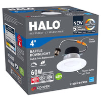 Halo White 3.8 in. W Plastic LED Dimmable Recessed Downlight 60 W - Open Box