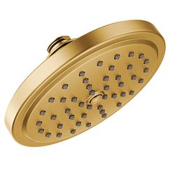 Brushed gold one-function 7" diameter spray head eco-performance rainshower
