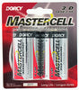 Mastercell Pro Power D Alkaline Batteries 2 pk Carded (Pack of 10)