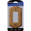 Amerelle Country Brown 1 gang Wood Decorator Wall Plate 1 pk