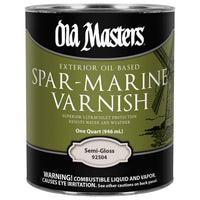 Old Masters Spar-Marine Semi-Gloss Clear Oil-Based Marine Spar Varnish 1 qt.