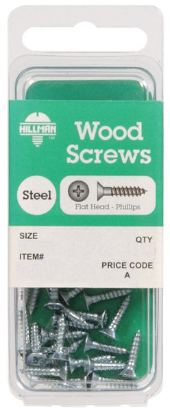 Hillman No. 8 x 3 in. L Phillips Zinc-Plated Wood Screws 5 pk (Pack of 10)