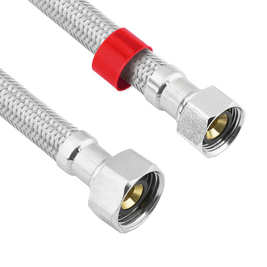 Lasco 1/2 in. Compression X 1/2 in. D FIP 12 in. Braided Stainless Steel Faucet Supply Line