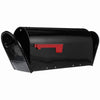 Gibraltar Mailboxes Outback Classic Galvanized Steel Post Mount Black Double Door Mailbox