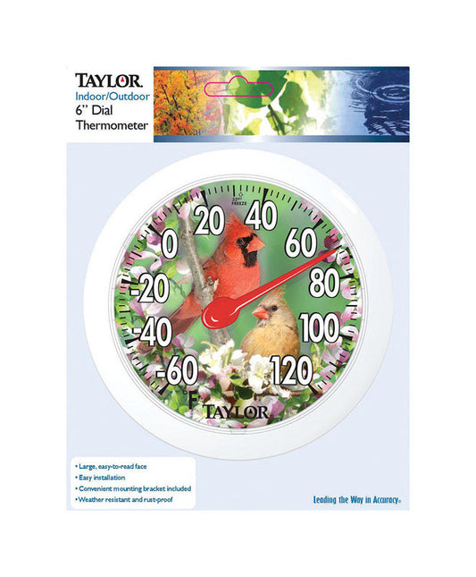 Taylor Bird Design Dial Thermometer Plastic Assorted 6 in.