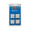 Master Magnetics 1.125 in. Metal Square Magnetic Clips 5 lb. pull 3.4 MGOe Silver 4 pc. (Pack of 6)