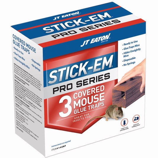 JT Eaton Stick-Em Pro Series Small Covered Animal Glue Trap for Mice