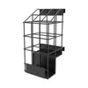 19 in. H X 9 in. W X 8 in. D Black Metal Lawn Mower Blade Holder Display