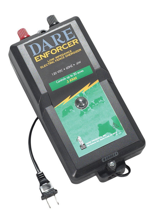 Dare Enforcer Series 110 V Electric-Powered Fence Energizer 20 acre Black