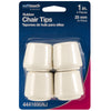 Softtouch Rubber Table/Chair Leg Tip Off-White Round 1 in. W X 1 in. L 4 pk