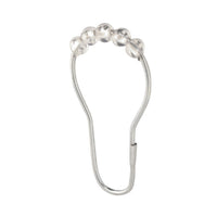 InterDesign Chrome Silver Metal Roller Shower Curtain Rings (Pack of 6)