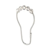 InterDesign Chrome Silver Metal Roller Shower Curtain Rings (Pack of 6)