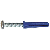 Hillman .19 in. Dia. x 1 in. L Plastic Pan Head Conical Anchor 25 pk (Pack of 5)