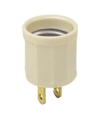 Leviton Plastic Medium Base Socket Adapter 1 pk