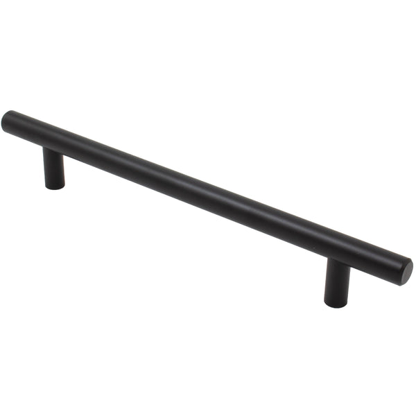 Tirador para mueble bar, 160 milímetros, longitud total de 220 mm, negro mate, de Stone Harbor Hardware