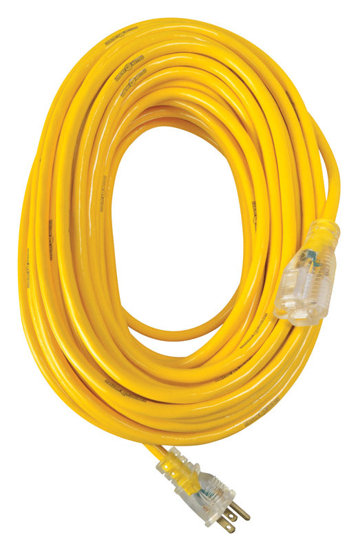 Yellow Jacket Outdoor 100 ft. L Yellow Extension Cord 12/3 SJTW