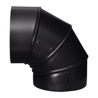 Imperial Manufacturing Group Bm0016 8 Black 90° Adjustable Stovepipe Elbow  (Pack Of 4)