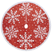 Dyno Red/White Large Snowflake Printed Tree Skirt (Pack of 4)