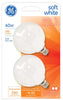 GE 40 watts G16.5 Globe Incandescent Bulb E12 (Candelabra) Soft White (Pack of 6)