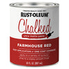 Rust-Oleum Chalked Ultra Matte Farmhouse Red Water-Based Chalk Paint 30 oz. (Pack of 2)