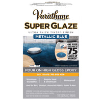 Varathane Super Glaze High-Gloss Metallic Blue Wood Glaze 1 qt (Pack of 3)