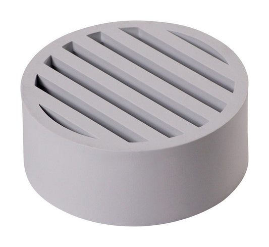 NDS White Plastic Round Drop-in Grate 3 L x 3 W x 3 Dia. in. for Corrugated Pipe