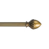 Kenney Acorn Antique Brass Brown Cafe Rod 28 in. L X 48 in. L
