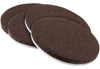 Softtouch Felt/Plastic Self Adhesive Protective Pad Brown Round 3 in. W X 3 in. L 4 pk