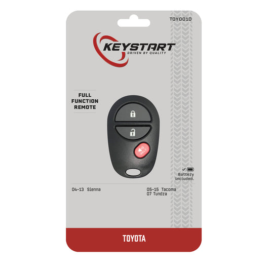 KeyStart Renewal KitAdvanced Remote Automotive Key FOB Shell TOY001H Double For Toyota