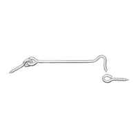National Hardware Zinc-Plated Silver Steel 6 in. L Hook and Eye 1 pk