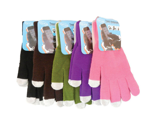 Diamond Visions Assorted Smartphone Assorted Gloves (Pack of 48)