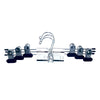 ClosetSelect Metal Silver Skirt/Slack Hanger 3 pk (Pack of 12)