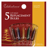 Celebrations Incandescent Mini Multicolored 5 ct Replacement Christmas Light Bulbs