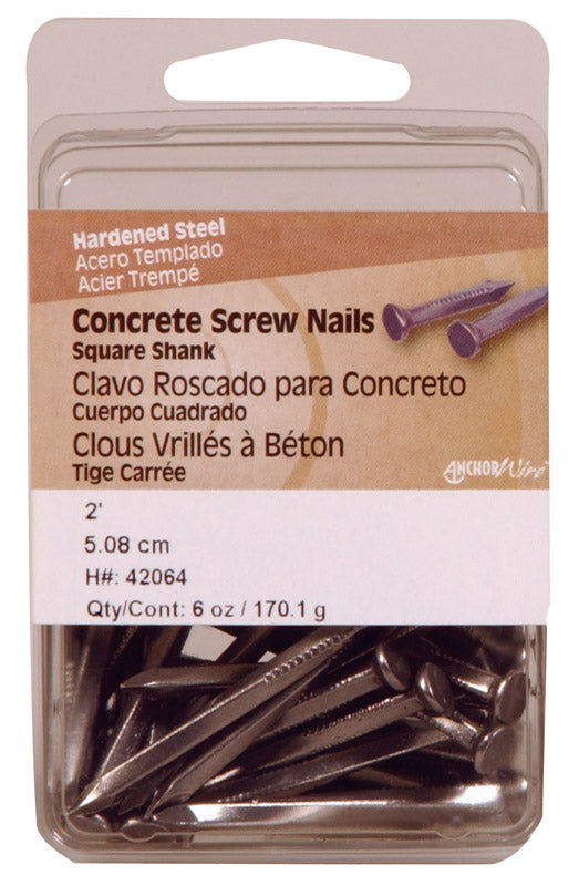 Hillman 2 in. L Concrete Steel Nail Smooth Shank Flat 6 oz. (Pack of 5)