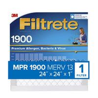 3M Filtrete 24 in. W X 24 in. H X 1 in. Polypropylene 1900 MPR Pleated Allergen Air Filter (Pack of 4)