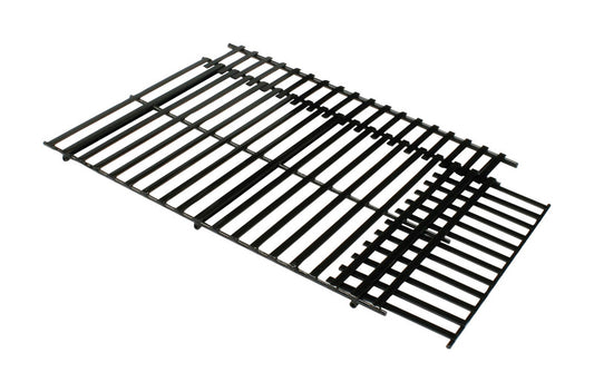 Grill Mark Black Porcelain Enameled Cast Iron Extendable Grill Grate 14.3 L x 22 W in.