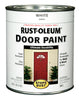 Rust-Oleum Stops Rust Satin White Oil Base Door Paint Exterior and Interior 1 qt