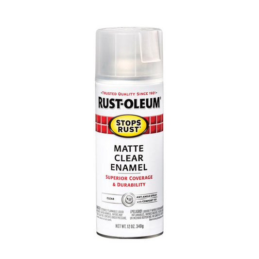 Rust-Oleum Stops Rust Matte Clear Spray Paint 12 oz. (Pack of 6)