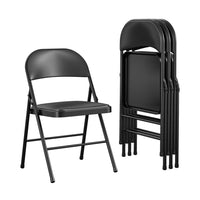 Cosco  Vinyl Seat  Chair  Black (Pack of 4)