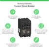 Square D HomeLine 20 amps Tandem 2-Pole Circuit Breaker