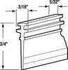 Prime-Line 3/4 in. W Clear Frameless Shower Door Bottom Seal - Open Box