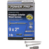 Hillman Power Pro No. 9  x 2 in. L Star Flat Head Exterior Deck Screws 1 lb.