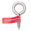 Hampton 11/32 in. Dia. x 2-5/8 in. L Polished Stainless Steel Screw Eye 200 lb. 1 pk (Pack of 10)